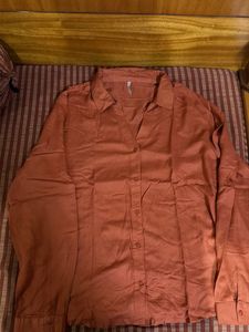 Classic Rust Colored Button-Up Shirt