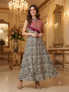 Designer Embroidered Long Kurta/Dress