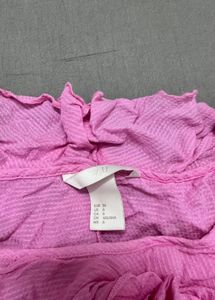 Chic Pink Off-Shoulder Ruffle Top