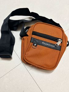 Orange Bag with Mesh Pocket