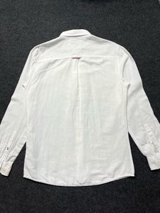 Tommy Hilfiger Men's White Linen Shirt