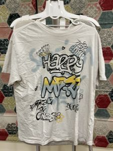 Graffiti Print Graphic T-Shirt oversized size S