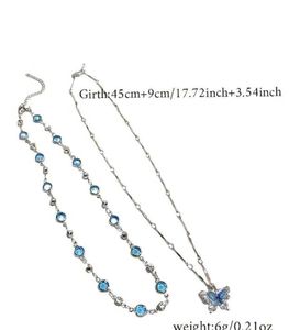 Luxe Crystal Layered Butterfly Necklace