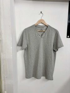 Men's Grey V-Neck T-Shirt
