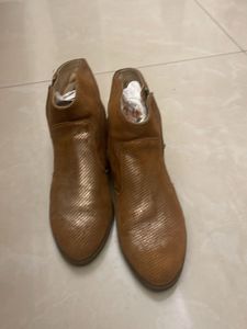 Tan Ankle leather Boots, Ladies