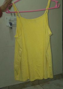 Yellow Button-Front Cami Top