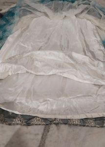 Off White Party Wear Gown