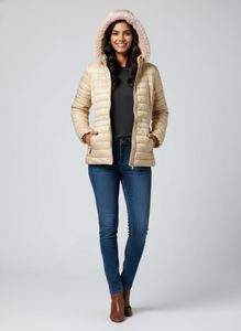 Padded Jacket with Furry Hood