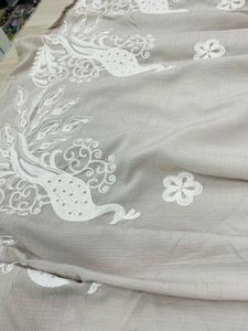 Elegant Peacock Embroidered Midi Dress