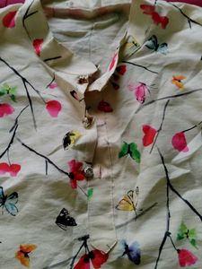 Vibrant Butterfly Print Kurta