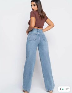 Distressed Wide Leg Jeans