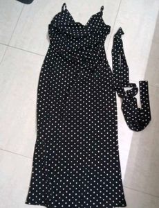 Polka Dot Maxi Slip Dress