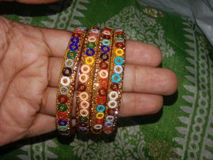 Charminar bangles, Vibrant Beaded Bangles Set