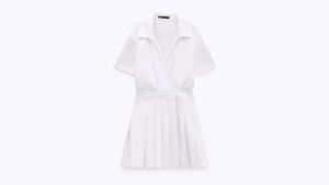 Sales final price 🔥 Zara White Pleated Tennis Dre