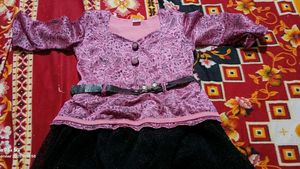Girl's Party Dress with Belt