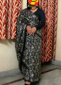 Elegant Elephant Print Saree