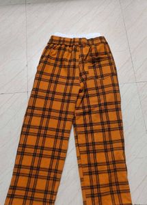 Checkered Wide Leg Pants