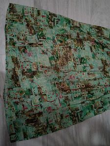Green Printed Anarkali Kurta