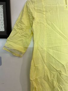 Elegant Yellow Embroidered Kurta