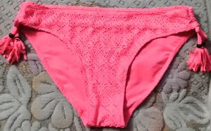Hot Pink Crochet Tassel Bikini Bottom