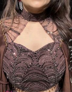 Brown Lehenga Choli Set