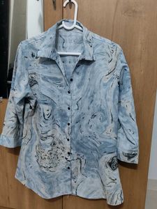 Abstract Marble Print Shirt