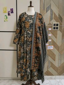 Olive Suit Bottom Dupatta