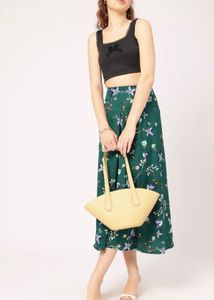 Black Lace Trim Crop Top
