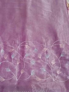 Happy 🕐 Hr.OFFER Elegant Lavender Floral Saree