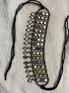 Ethnic Mirror Work Choker &amp; Earring Set