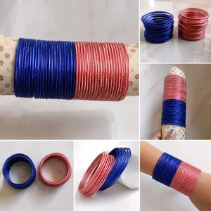 Blue & Red Bangles Set