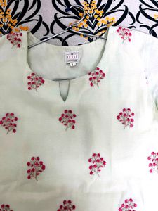 Indie Picks Chanderi Silk Straight Kurta