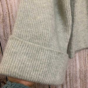 H&amp;M Wool Alpaca Blend V-Neck Bell Sleeve Sweater