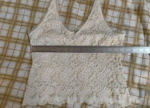 Cream Lace Camisole Tank Top