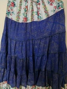 Bohemian Floral Tiered Maxi Skirt