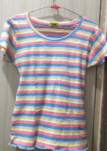 Striped Ribbed Knit Top