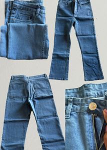 Light Wash Flared Denim Jeans