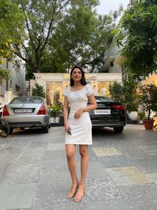 Chic White Puff Sleeve Dress