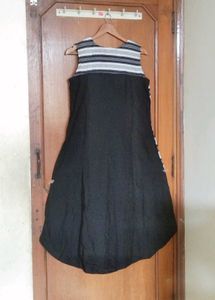 Brand New long black &amp; white cotton kurti
