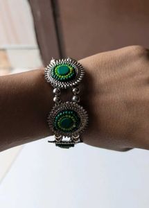 Boho Ethnic Green Beaded set