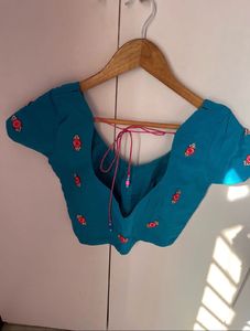 Teal Embroidered Blouse