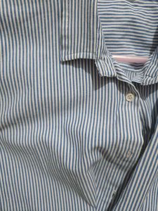 Blue &amp; White Striped Button-Up 👕💙