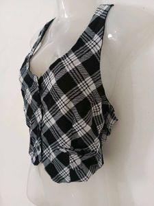 Plaid Vest top