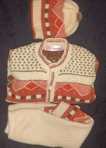 Vintage Knit Baby Outfit Set