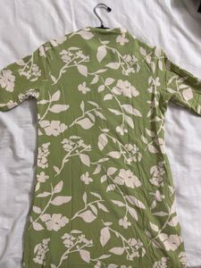 Green Floral Kurta