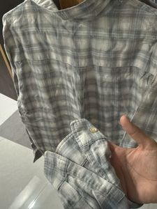 Oversized Plaid Button-Up Shirt