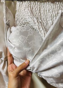 Padded Ruched Off-Shoulder Crop Top