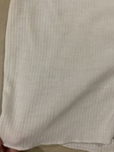 White Ribbed Button-Up Crop Top