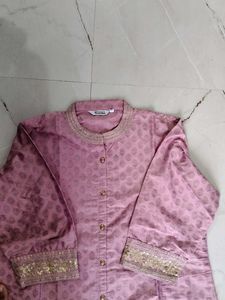 Elegant Pink Embroidered Kurti