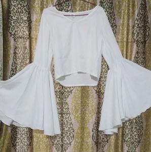 White Polyester Top